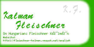 kalman fleischner business card